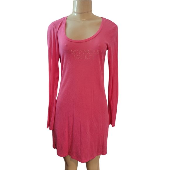 Angel Sleep Tee by Victoria's Secret Gold Logo Barbie Pink - Picture 1 of 10